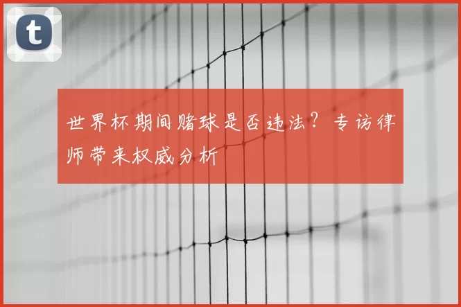 世界杯期间赌球是否违法？专访律师带来权威分析